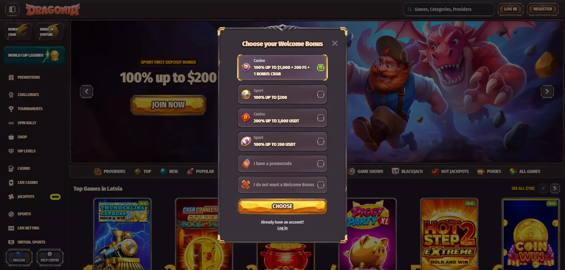 Dragonia Casino NZ registration &ndash; create your account in minutes